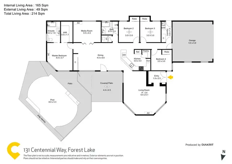 Floorplan of Homely house listing, 131 Centennial Way, Forest Lake QLD 4078