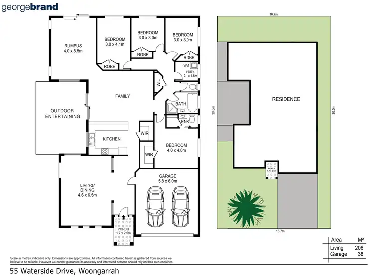 Floorplan of Homely house listing, 55 Waterside Drive, Woongarrah NSW 2259