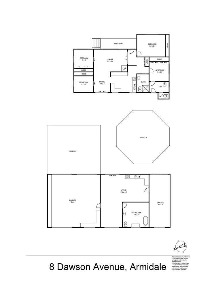 Floorplan of Homely house listing, 8 Dawson Avenue, Armidale NSW 2350