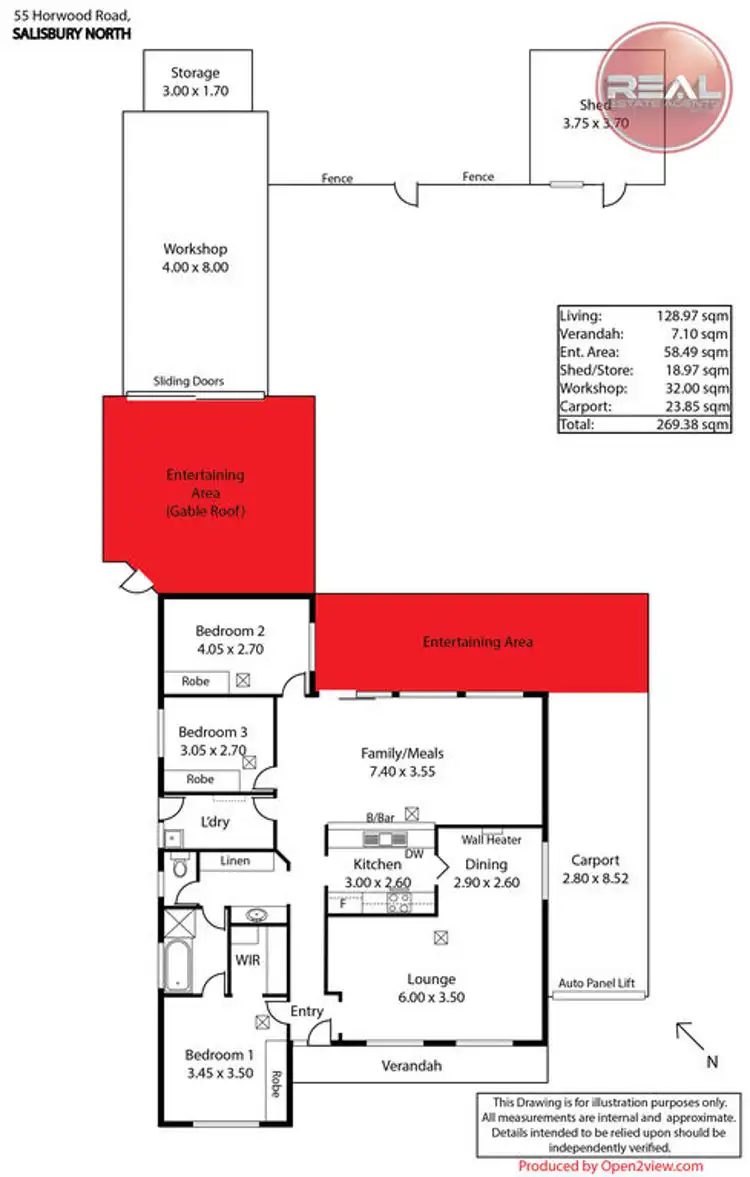 Floorplan of Homely house listing, 55 Horwood Road, Salisbury North SA 5108