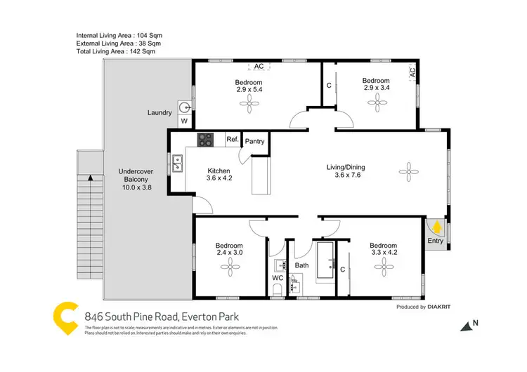 Floorplan of Homely house listing, 846 South Pine Road, Everton Park QLD 4053