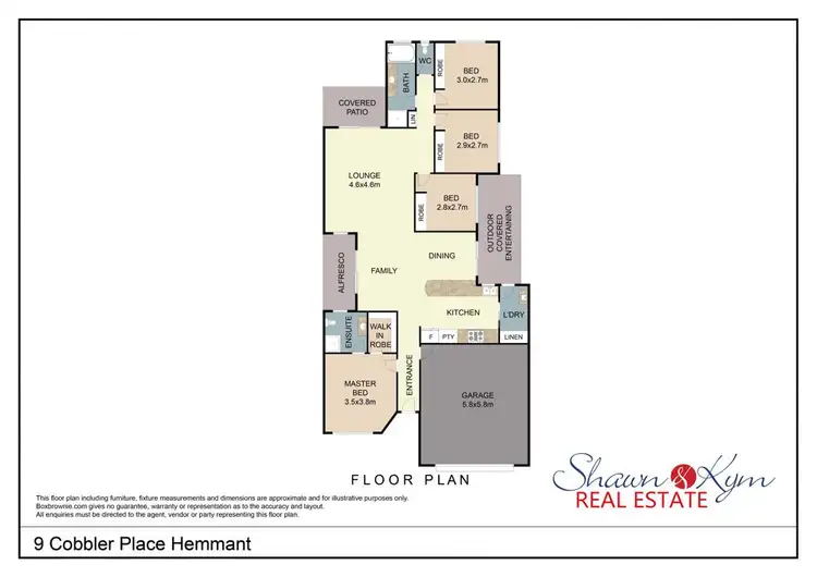 Floorplan of Homely house listing, 9 Cobbler Place, Hemmant QLD 4174