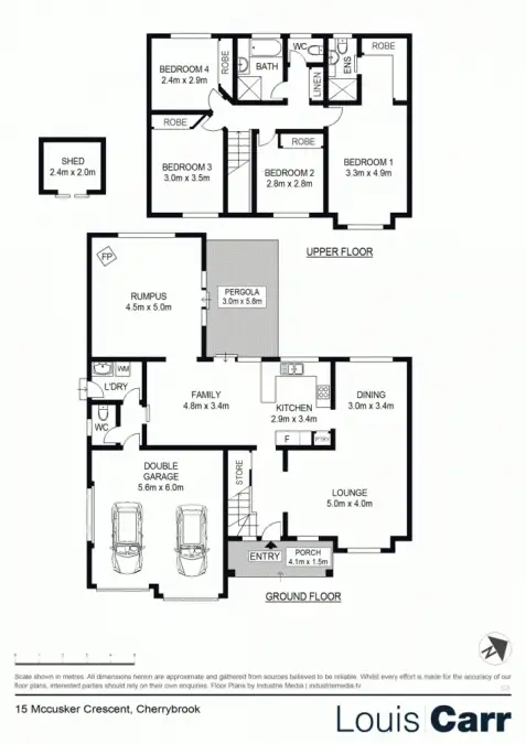 Floorplan of Homely house listing, 15 McCusker Cr, Cherrybrook NSW 2126