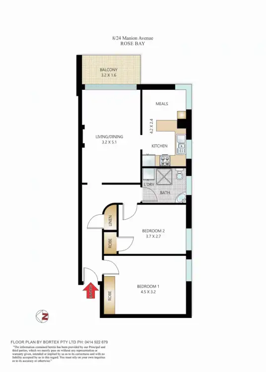 Floorplan of Homely unit listing, 8/24 Manion Avenue, Rose Bay NSW 2029