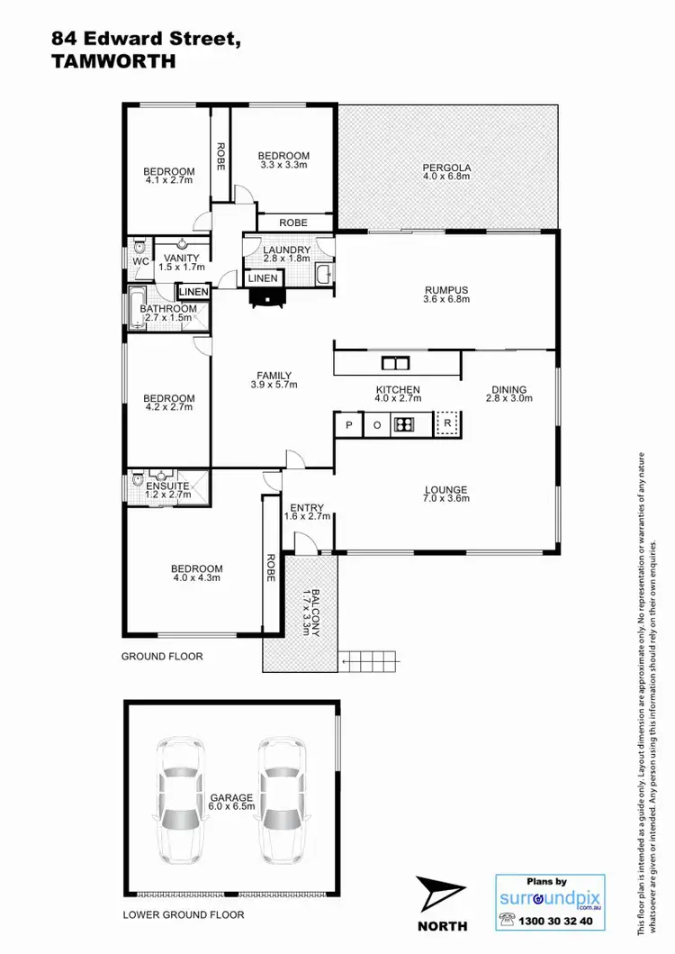 Floorplan of Homely house listing, 84 Edward Street, Tamworth NSW 2340