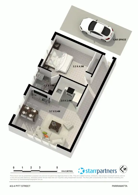 Floorplan of Homely unit listing, 4/2-4 Pitt Street, Parramatta NSW 2150
