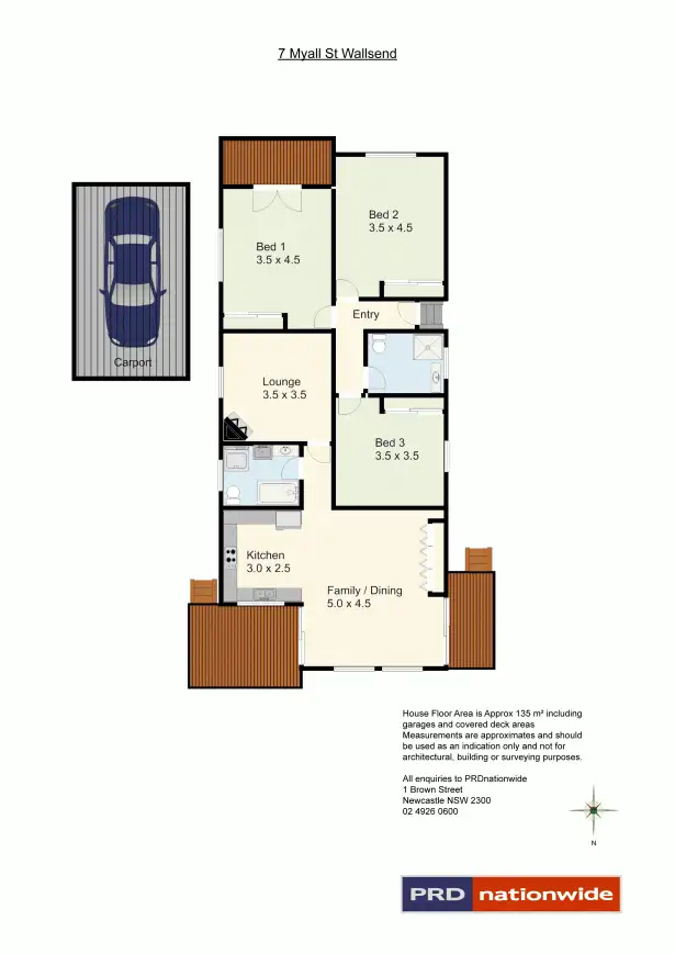 Floorplan of Homely house listing, 7 Myall Street, Wallsend NSW 2287