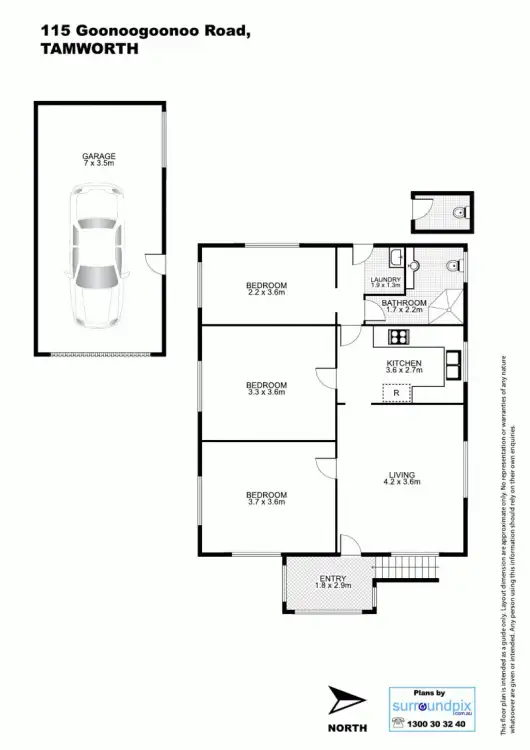 Floorplan of Homely house listing, 115 Goonoo Goonoo Road, Tamworth NSW 2340