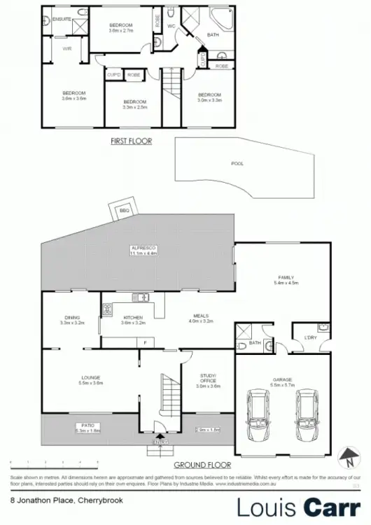 Floorplan of Homely house listing, 8 Jonathon Place, Cherrybrook NSW 2126