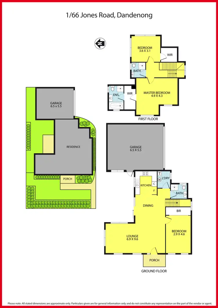 Floorplan of Homely townhouse listing, 1/66 Jones Road, Dandenong VIC 3175