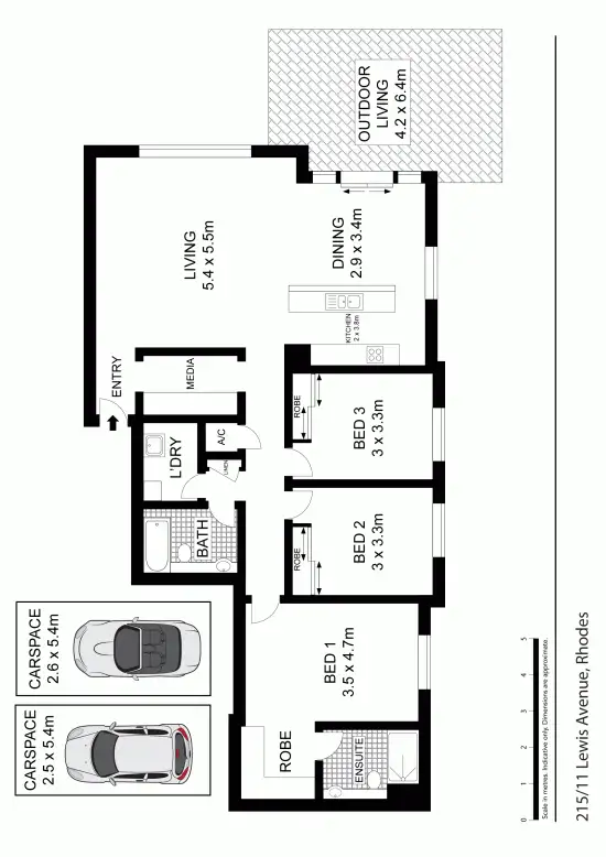 Floorplan of Homely apartment listing, 215/11 Lewis Avenue, Rhodes NSW 2138