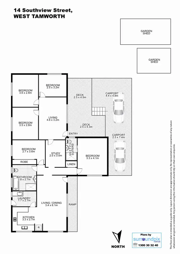 Floorplan of Homely house listing, 14 Southview Street, Tamworth NSW 2340