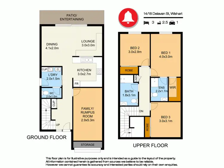 Floorplan of Homely house listing, 14/18 Delavan St, Wishart QLD 4122