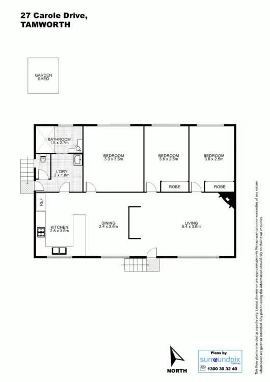 Floorplan of Homely house listing, 27 Carole Street, Tamworth NSW 2340