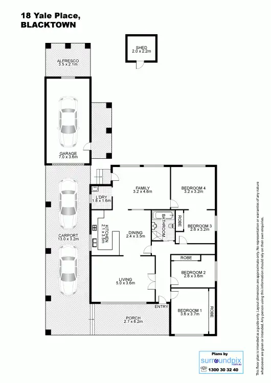 Floorplan of Homely house listing, 18 Yale Place, Blacktown NSW 2148