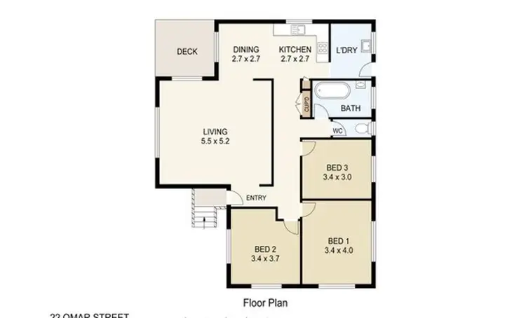 Floorplan of Homely house listing, 22 Omar Street, Woodridge QLD 4114