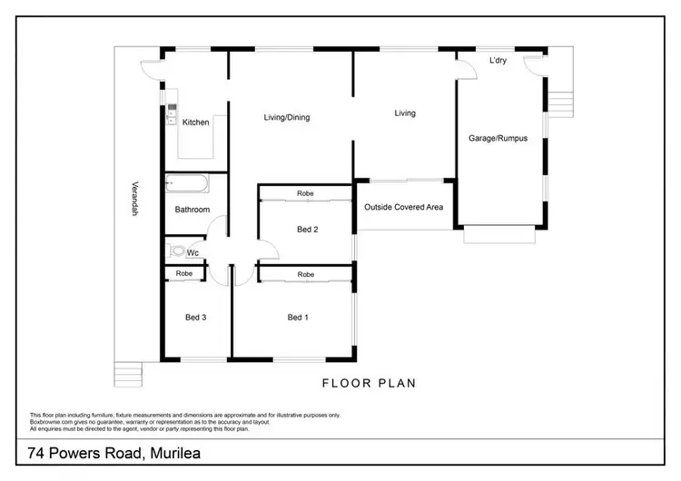 Floorplan of Homely house listing, 74 POWERS ROAD, Muirlea QLD 4306