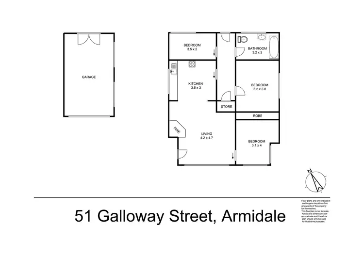 Floorplan of Homely house listing, 51 Galloway Street, Armidale NSW 2350