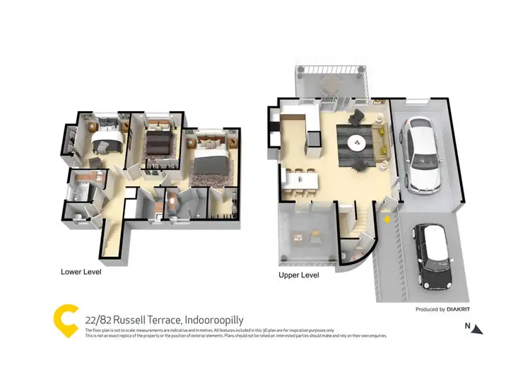 Floorplan of Homely townhouse listing, 22/82 Russell Terrace, Indooroopilly QLD 4068