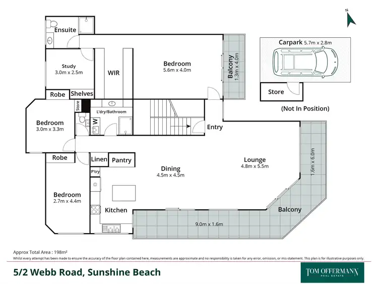 Floorplan of Homely unit listing, 5/2-6 Webb Road, Sunshine Beach QLD 4567