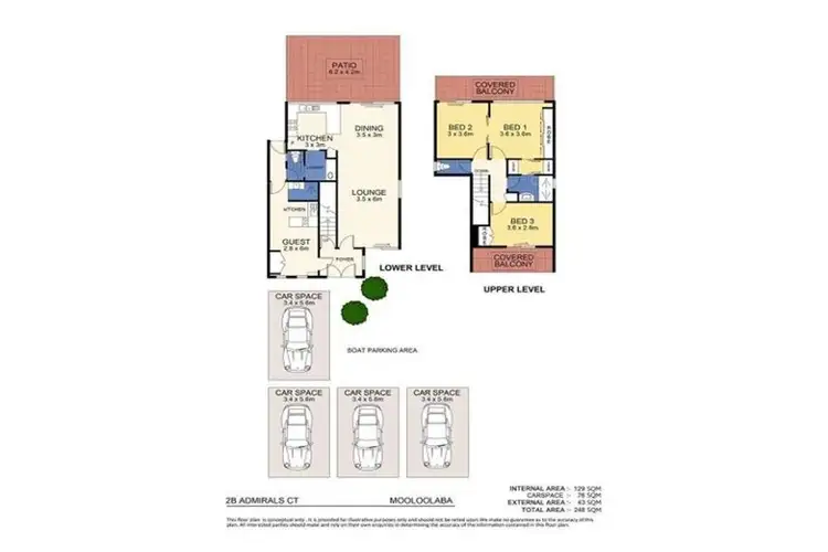 Floorplan of Homely house listing, 2B Admirals Court, Mooloolaba QLD 4557