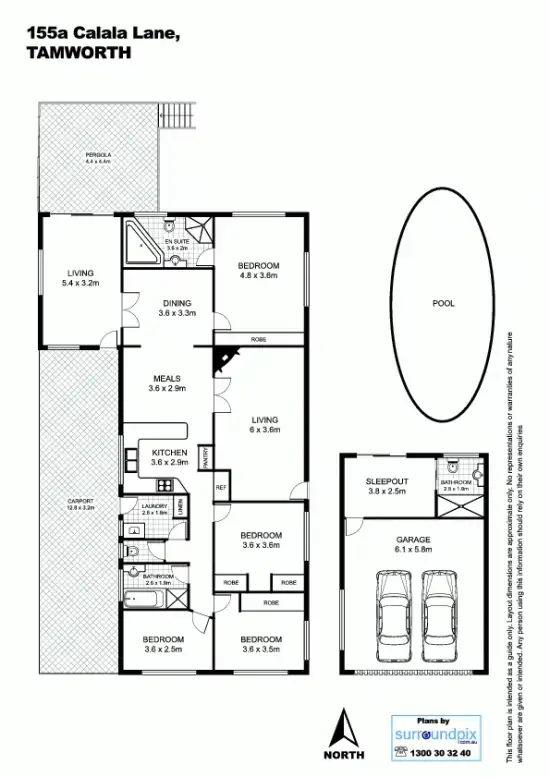 Floorplan of Homely house listing, 155A Calala Lane, Tamworth NSW 2340