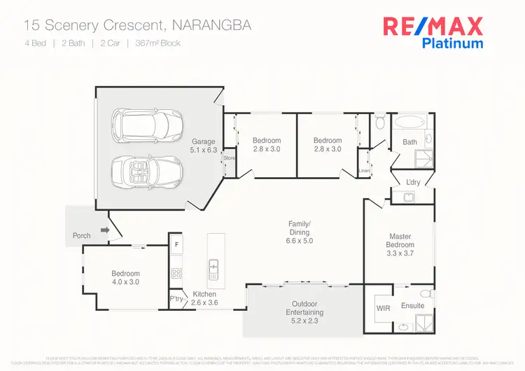 Floorplan of Homely house listing, 15 Scenery Crescent, Narangba QLD 4504