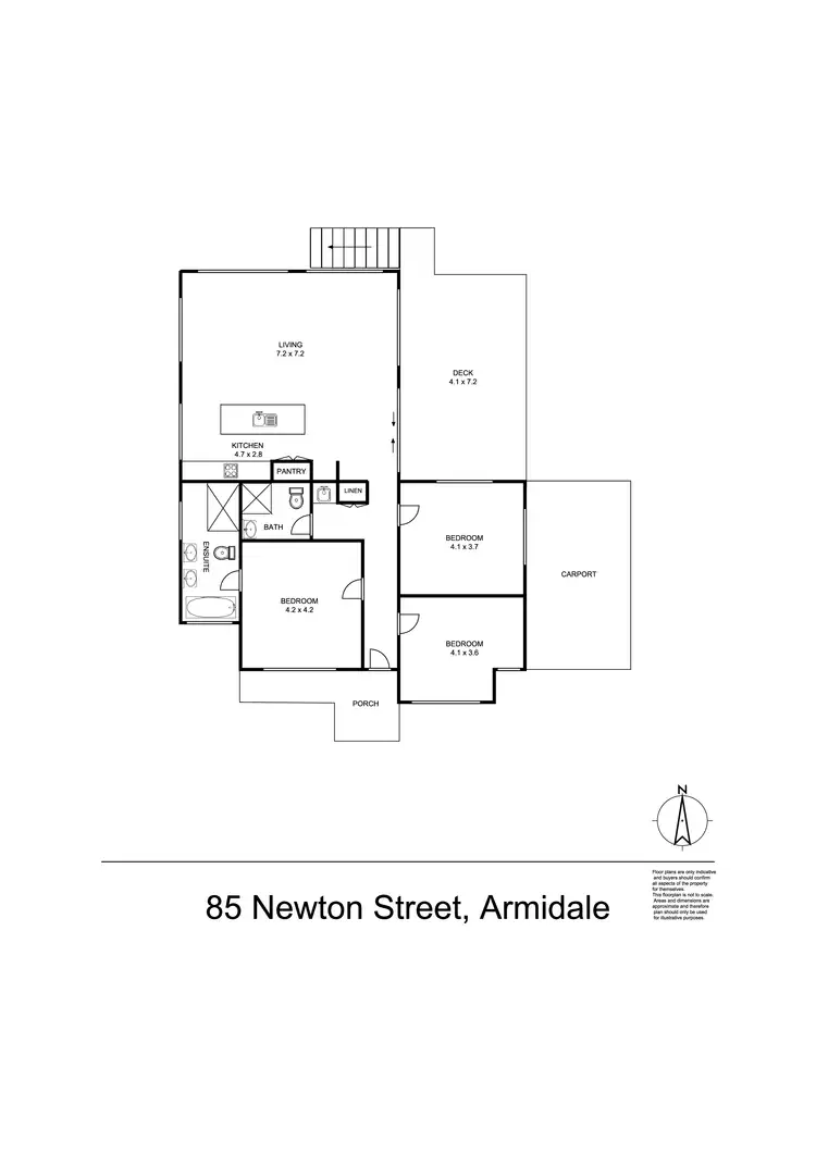 Floorplan of Homely house listing, 85 Newton Street, Armidale NSW 2350