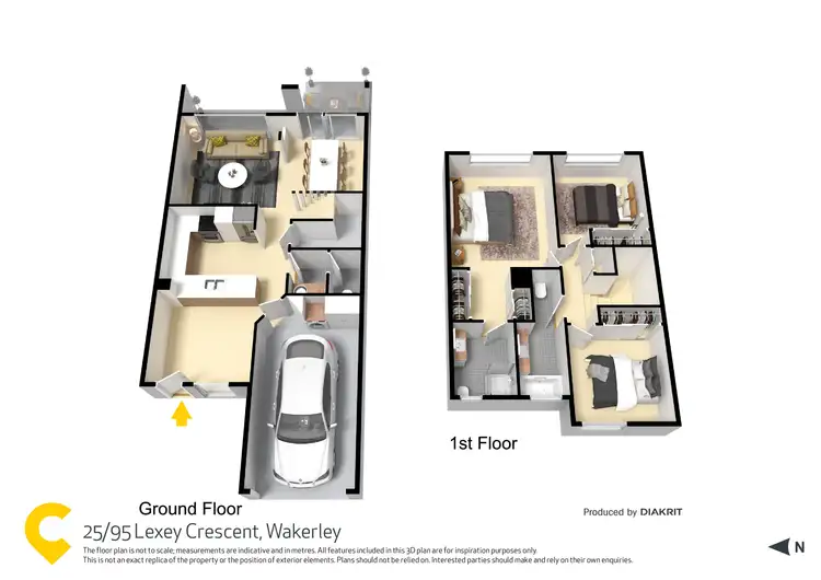 Floorplan of Homely townhouse listing, 25/95 Lexey Crescent, Wakerley QLD 4154