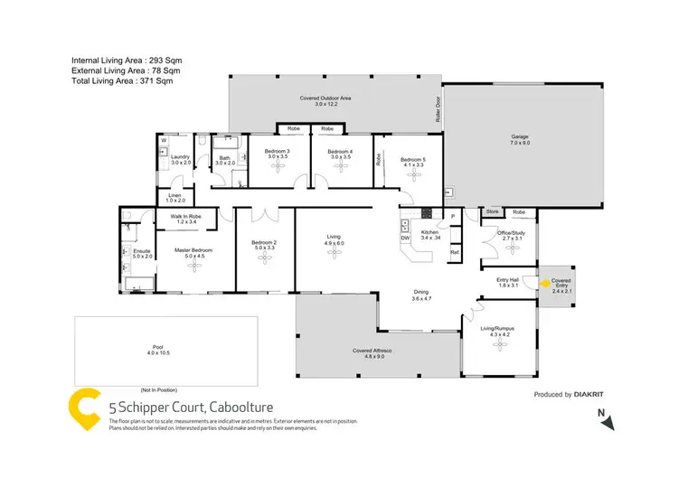 Floorplan of Homely house listing, 5 Schipper Court, Caboolture QLD 4510