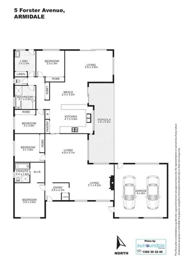 Floorplan of Homely house listing, 5 Forster Avenue, Armidale NSW 2350