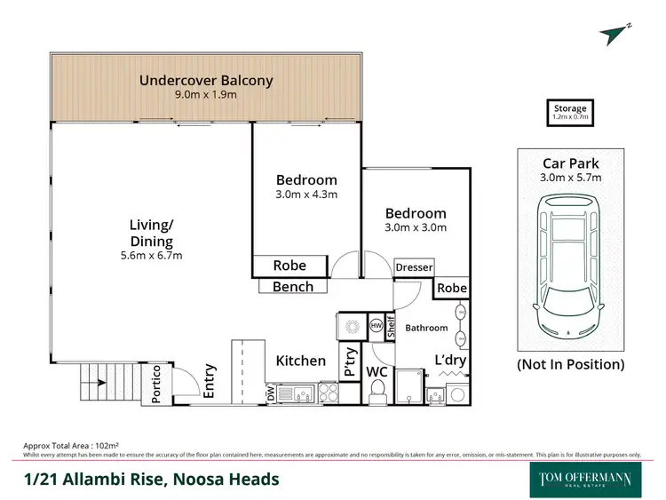 Floorplan of Homely unit listing, 1/21 Allambi Rise, Noosa Heads QLD 4567