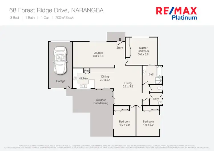 Floorplan of Homely house listing, 68 Forest Ridge Drive, Narangba QLD 4504