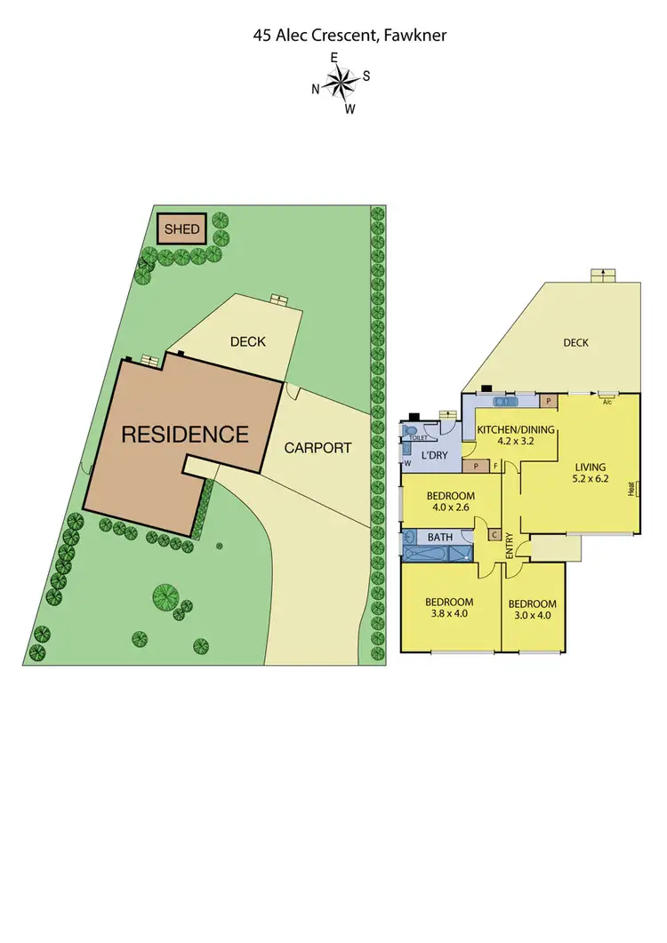 Floorplan of Homely house listing, 45 Alec Crescent, Fawkner VIC 3060