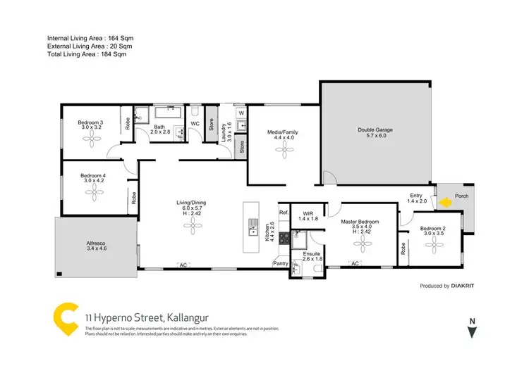 Floorplan of Homely house listing, 11 Hyperno Street, Kallangur QLD 4503