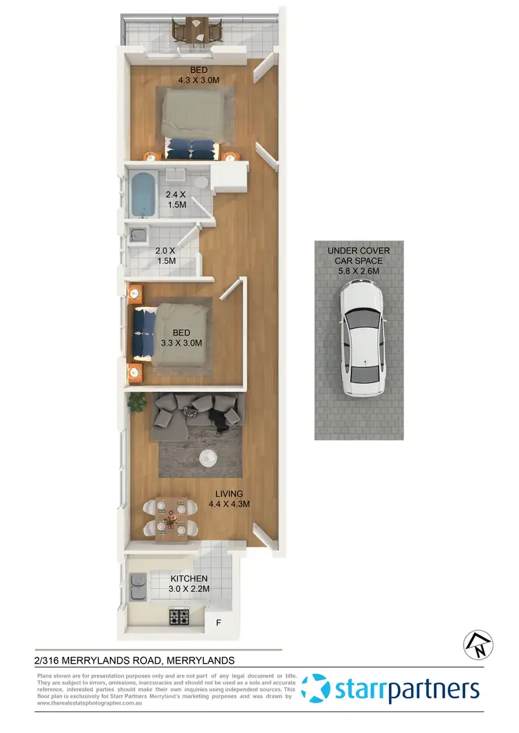 Floorplan of Homely unit listing, 2/316 Merrylands Road, Merrylands NSW 2160