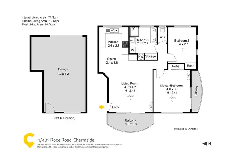 Floorplan of Homely unit listing, 4/405 Rode Road, Chermside QLD 4032