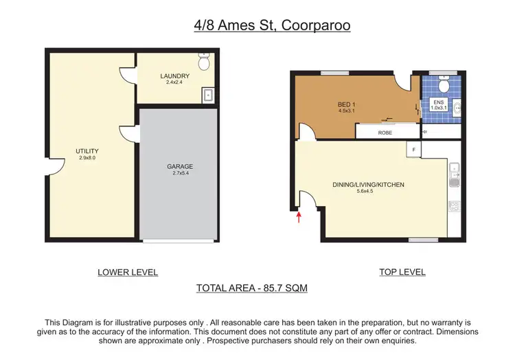 Floorplan of Homely unit listing, 4/8 Ames Street, Coorparoo QLD 4151