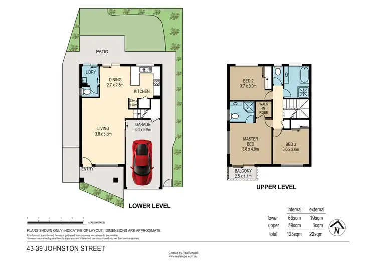 Floorplan of Homely townhouse listing, 43/39 Johnston Street, Carina QLD 4152