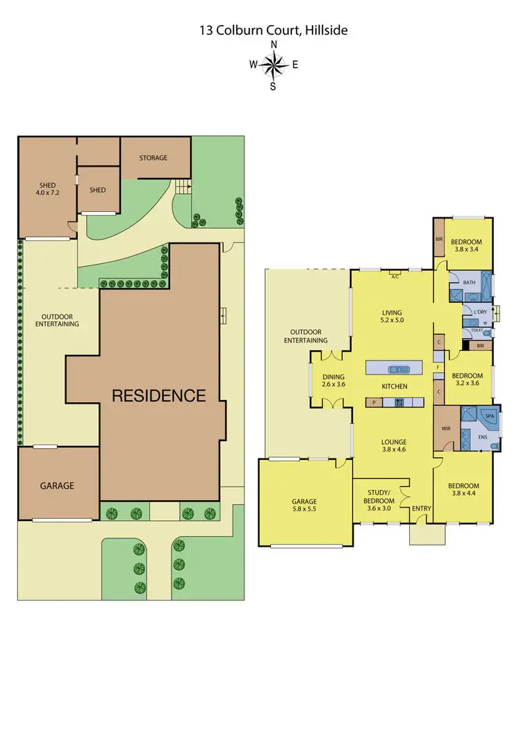 Floorplan of Homely house listing, 13 Colburn Court, Hillside VIC 3037