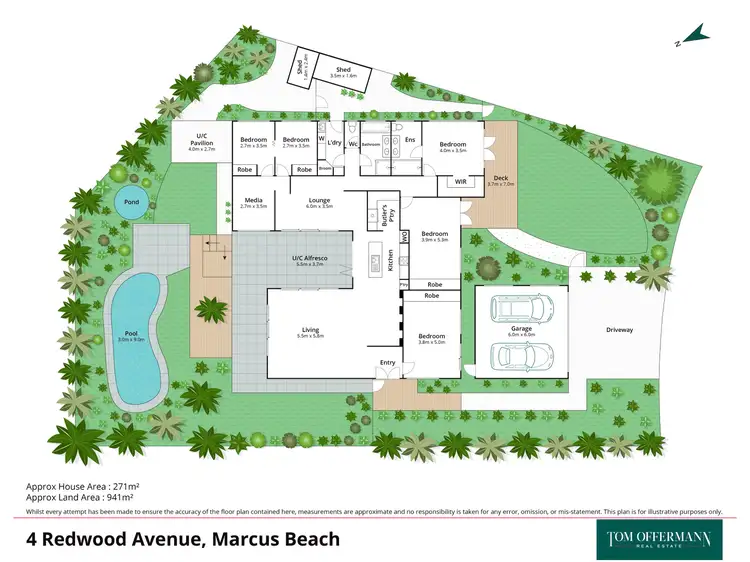 Floorplan of Homely house listing, 4 Redwood Avenue, Marcus Beach QLD 4573