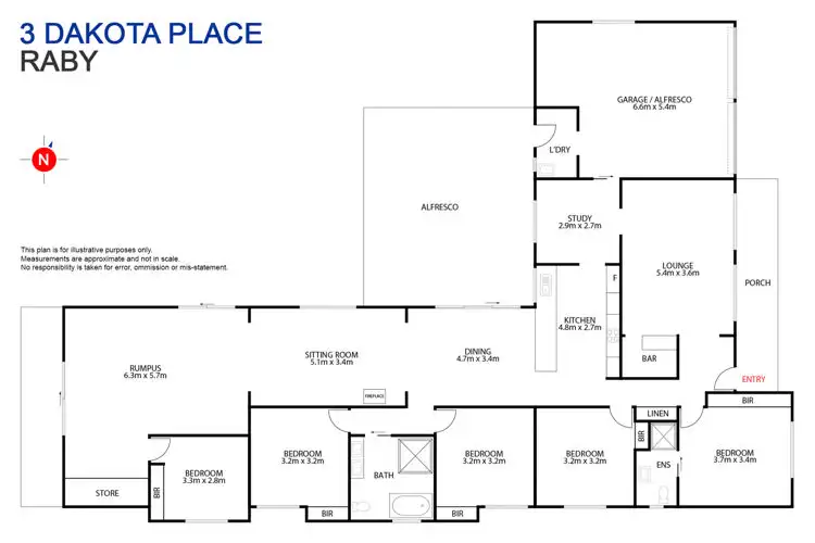 Floorplan of Homely house listing, 3 Dakota Place, Raby NSW 2566