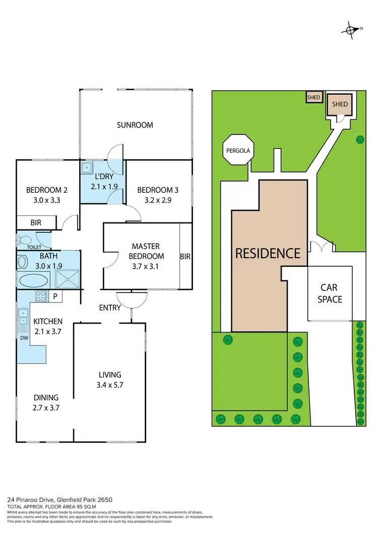 Floorplan of Homely house listing, 24 Pinaroo Drive, Glenfield Park NSW 2650
