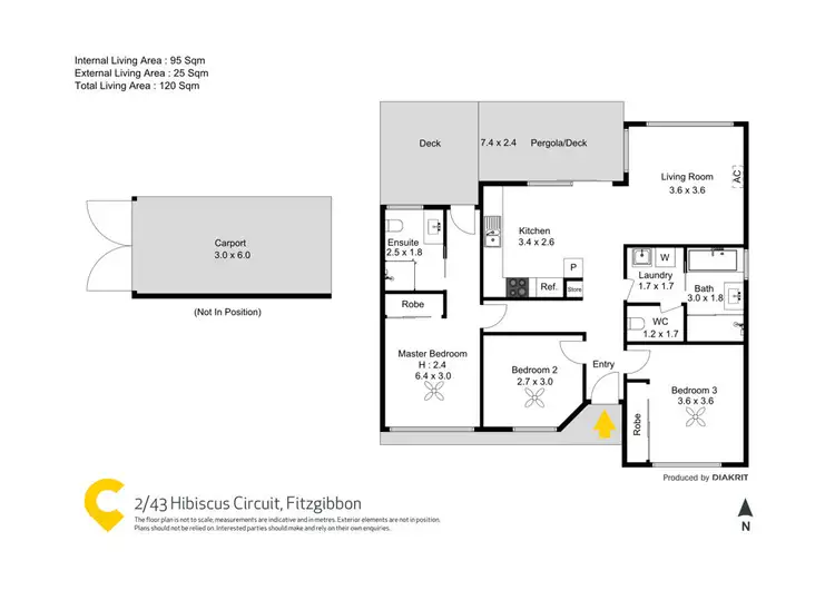 Floorplan of Homely unit listing, 2/43 Hibiscus Circuit, Fitzgibbon QLD 4018