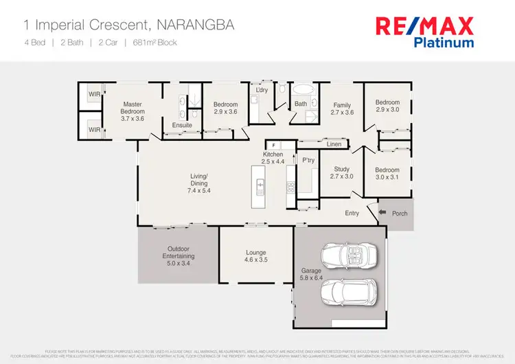 Floorplan of Homely house listing, 1 Imperial Crescent, Narangba QLD 4504