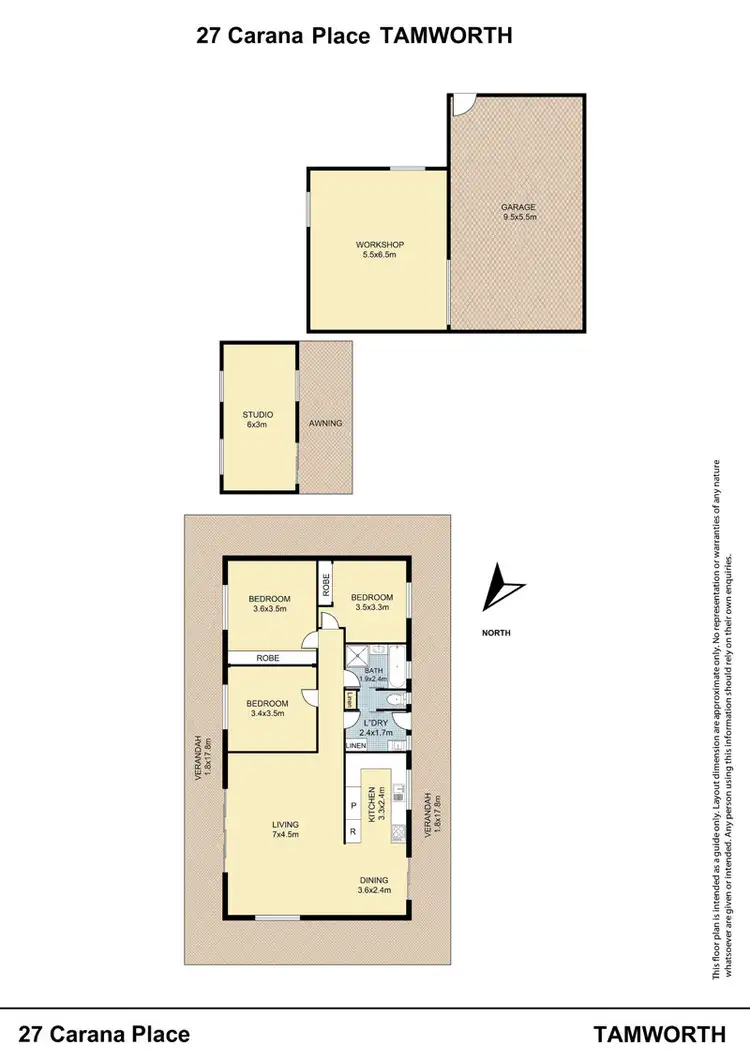 Floorplan of Homely house listing, 27 Carana Place, Tamworth NSW 2340