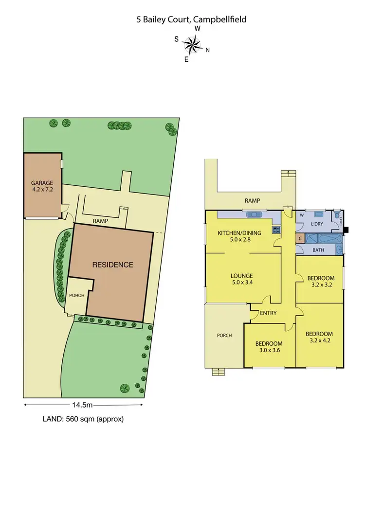 Floorplan of Homely house listing, 5 Bailey Court, Campbellfield VIC 3061