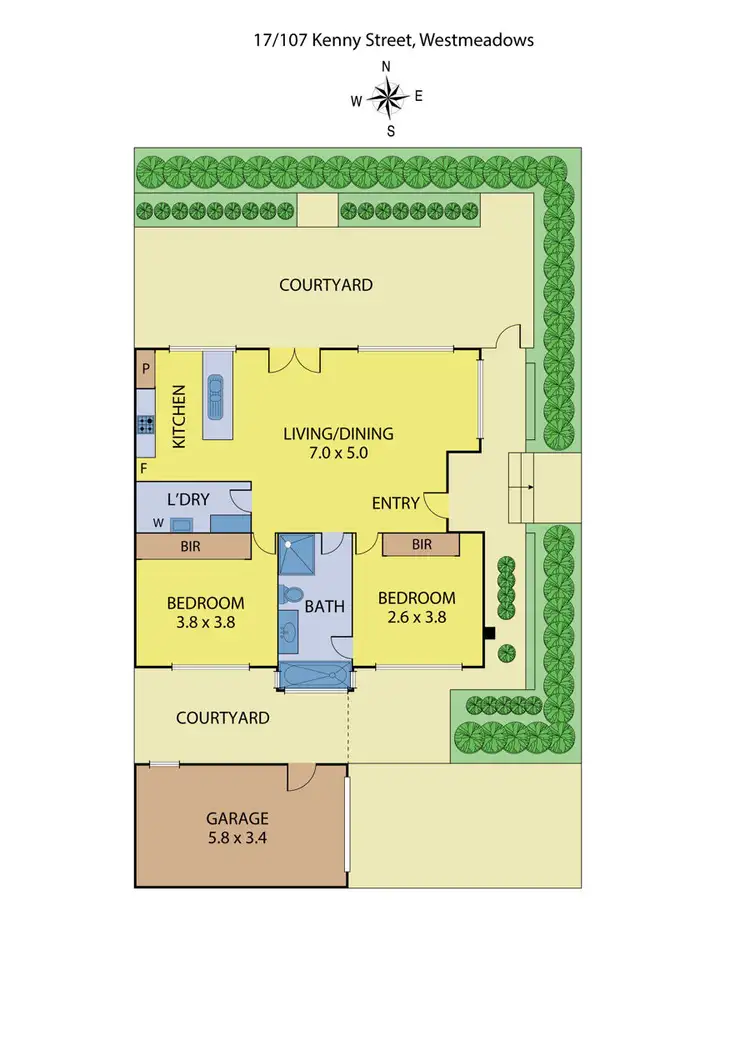Floorplan of Homely unit listing, 17/107 Kenny Street, Westmeadows VIC 3049