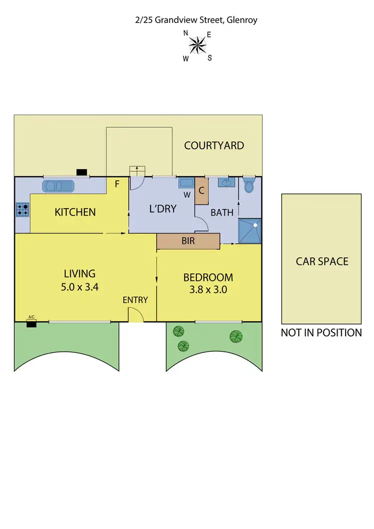 Floorplan of Homely unit listing, 2/25 Grandview Street, Glenroy VIC 3046