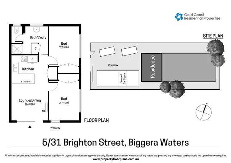 Floorplan of Homely unit listing, 5/31 Brighton Street, Biggera Waters QLD 4216